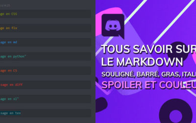 Tout sur le markdown discord : bases, spoiler et couleur dans les messages