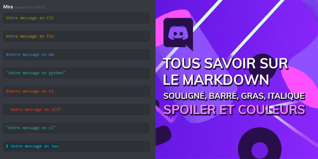 Tout sur le markdown discord : bases, spoiler et couleur dans les messages