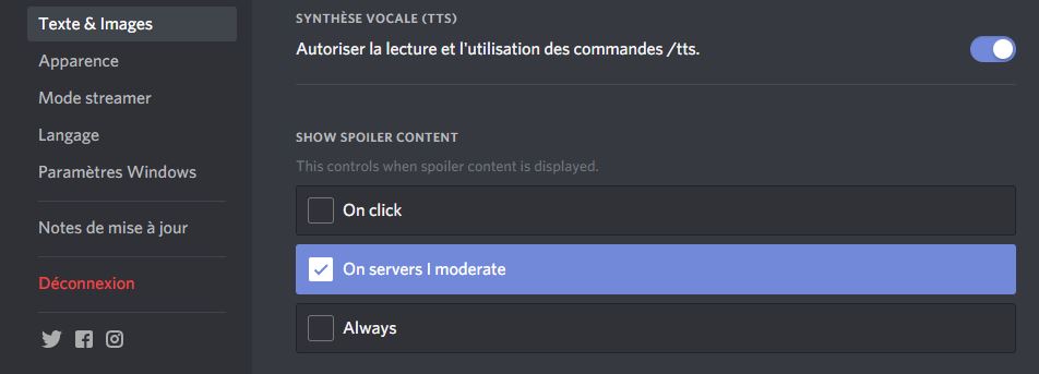 option spoiler discord display